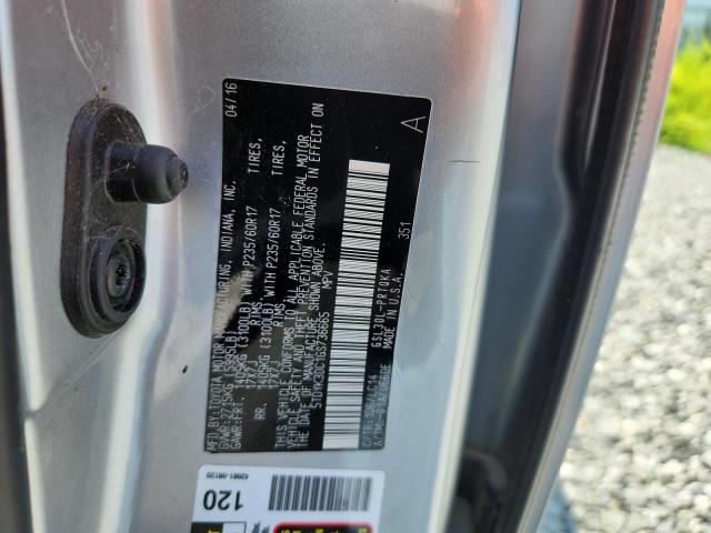 2016 TOYOTA SIENNA XLE 5TDYK3DC1GS736665