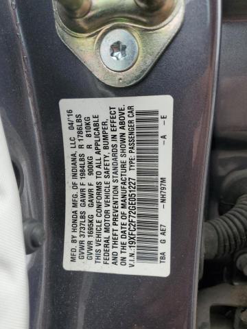 2016 HONDA CIVIC EX 19XFC2F72GE051227