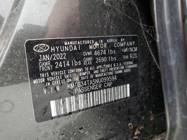 2022 GENESIS G70 BASE KMTG34TA5NU099594