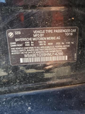 2017 BMW 320 I WBA8E1G59HNU14286