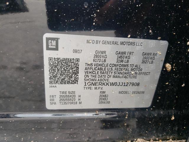 2018 CHEVROLET TRAVERSE P 1GNERKKW0JJ127908