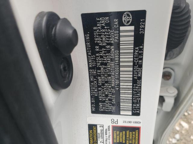 2016 TOYOTA CAMRY LE 4T1BF1FK0GU148850