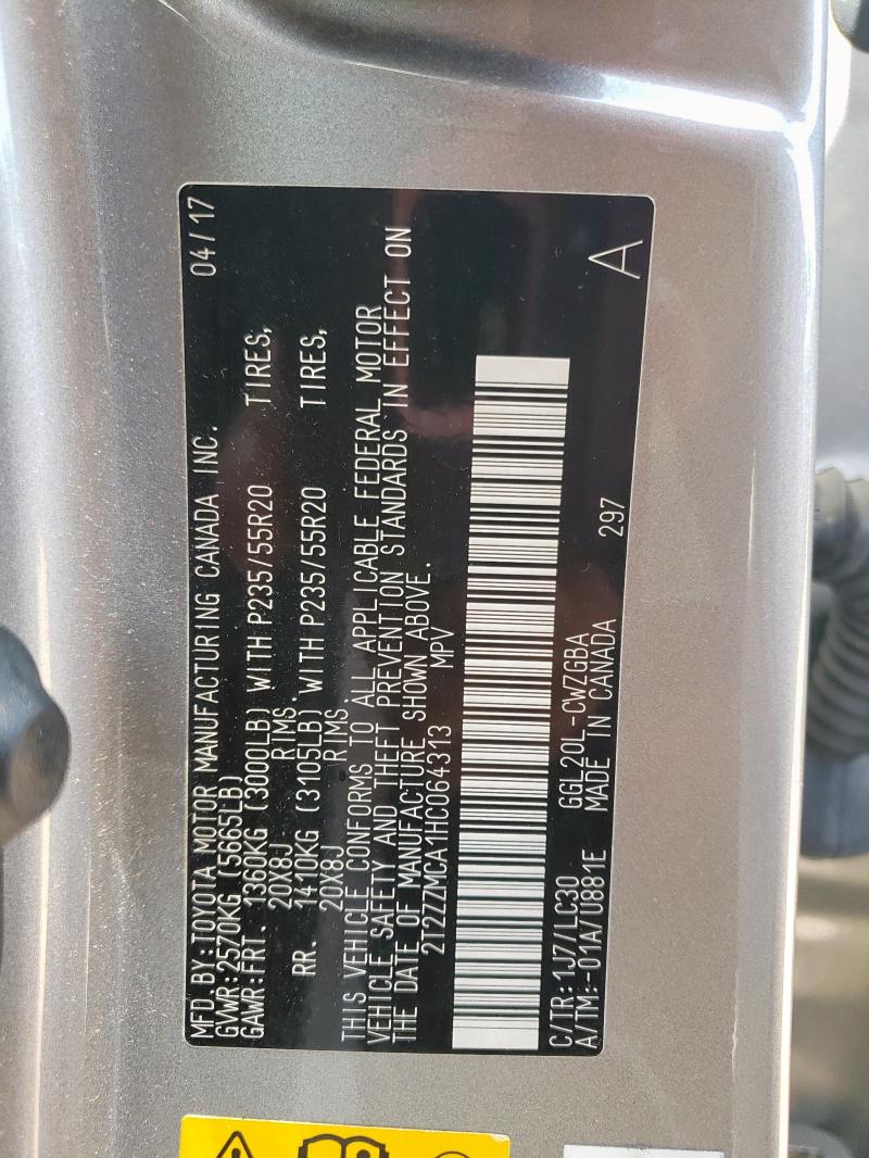 2017 LEXUS RX 350 BAS 2T2ZZMCA1HC064313