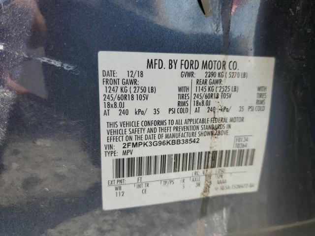2019 FORD EDGE SE - 2FMPK3G96KBB38542