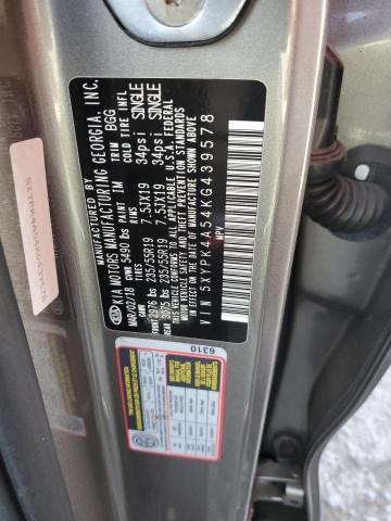 2019 KIA SORENTO SX 5XYPK4A54KG439578