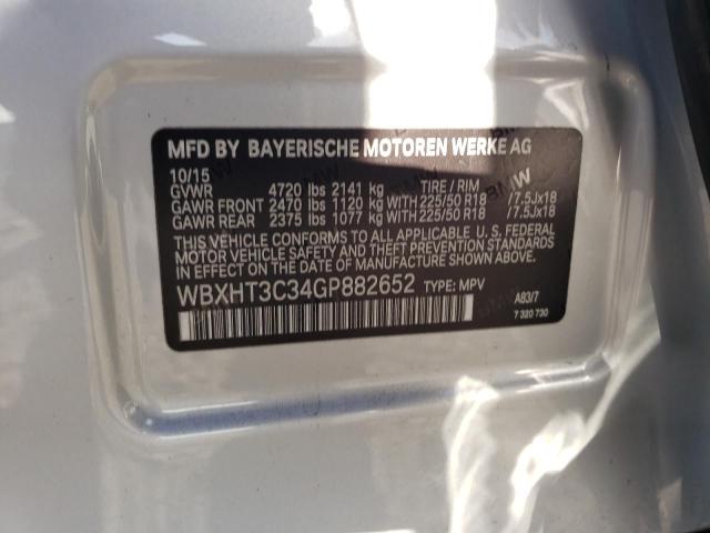 2016 BMW X1 XDRIVE2 - WBXHT3C34GP882652
