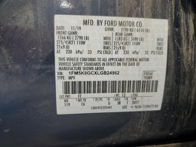 2020 FORD EXPLORER S 1FM5K8GCXLGB24962