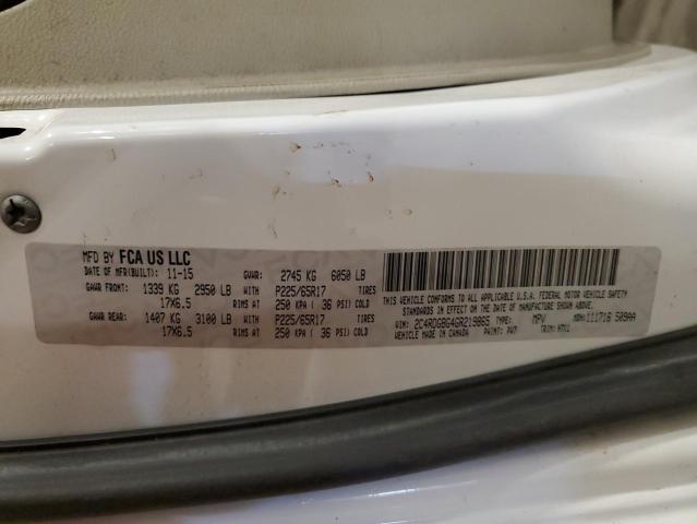 2016 DODGE GRAND CARA 2C4RDGBG4GR219865