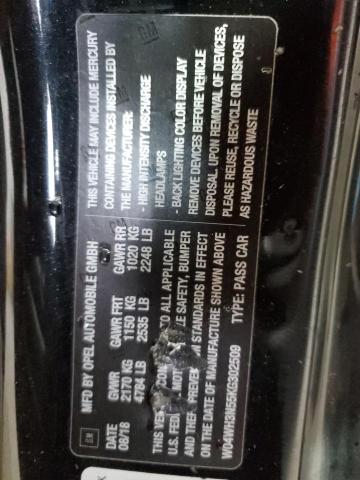 2019 BUICK CASCADA PR W04WH3N55KG302509