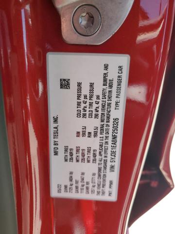 2022 TESLA MODEL 3 5YJ3E1EA8NF250326