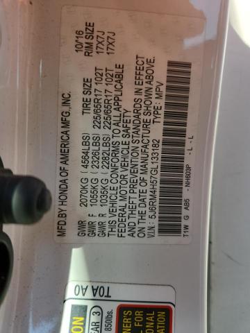 2016 HONDA CR-V EX - 5J6RM4H57GL133182