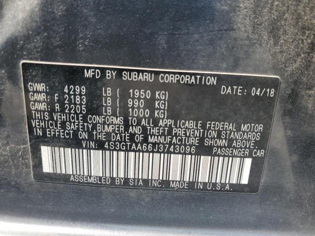 2018 SUBARU IMPREZA 4S3GTAA66J3743096