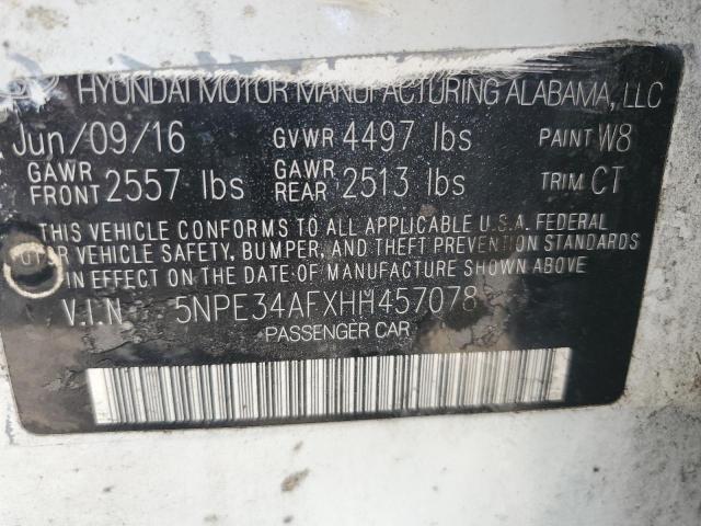 2017 HYUNDAI SONATA SPO - 5NPE34AFXHH457078