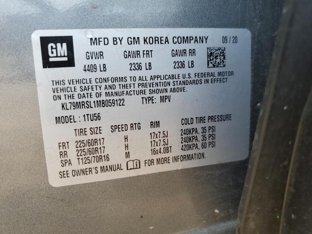 2021 CHEVROLET TRAILBLAZE - KL79MRSL1MB059122