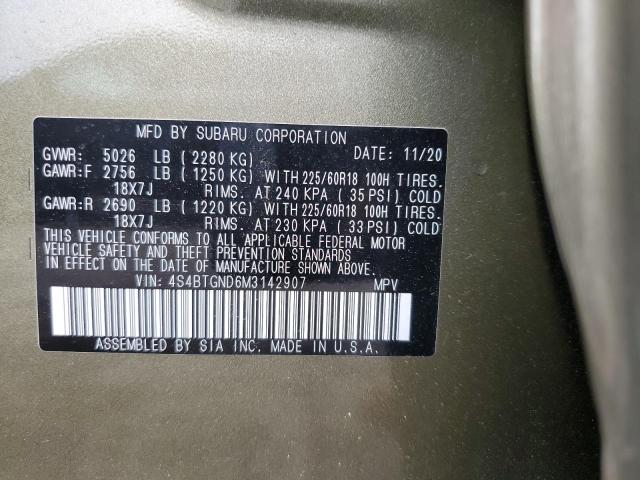 2021 SUBARU OUTBACK LI 4S4BTGND6M3142907