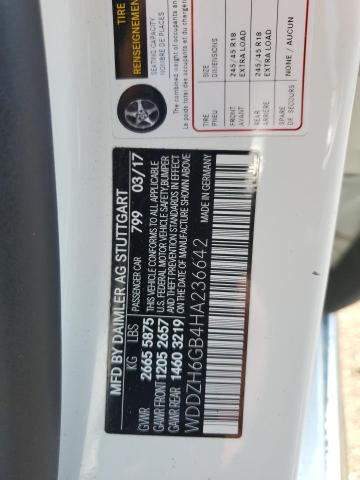 2017 MERCEDES-BENZ E 400 4MAT - WDDZH6GB4HA236642