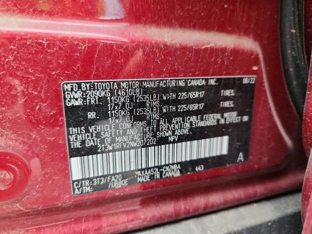 2022 TOYOTA RAV4 XLE - 2T3W1RFV2NW207202