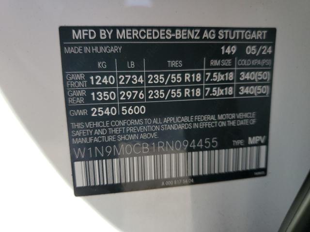 2024 MERCEDES-BENZ EQB 250+ W1N9M0CB1RN094455