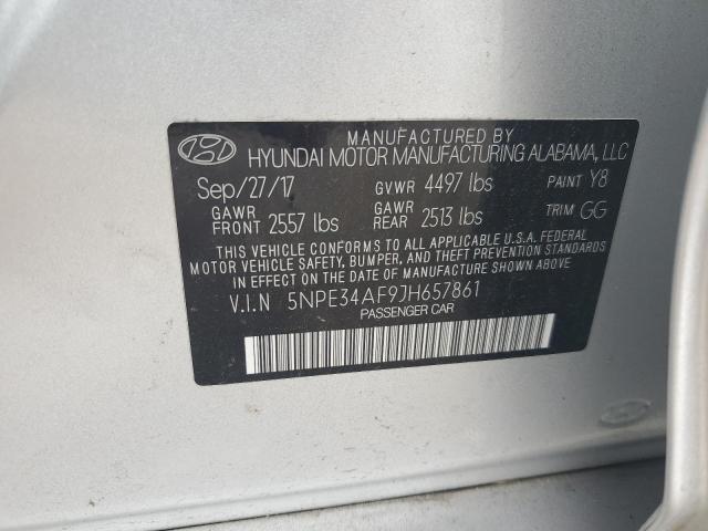 2018 HYUNDAI SONATA SPO 5NPE34AF9JH657861