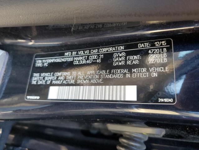 2016 VOLVO S60 PREMIE YV126MFK6G2407000