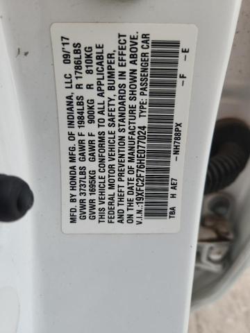 2017 HONDA CIVIC EX 19XFC2F76HE077024
