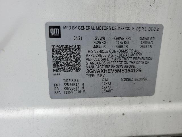 2021 CHEVROLET EQUINOX LS 3GNAXHEV5MS164126