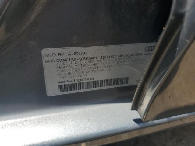 2013 AUDI A4 PREMIUM - WAUFFAFL4DN047053