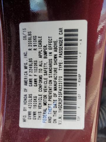 2015 HONDA ACCORD LX 1HGCR2F35FA223770