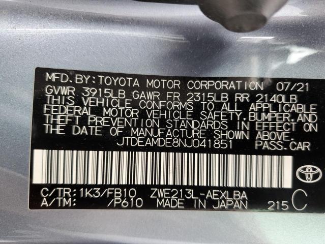 2022 TOYOTA COROLLA LE - JTDEAMDE8NJ041851