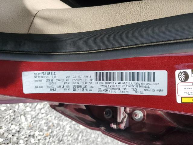 2019 RAM 1500 BIG HORN/LONE STAR 1C6SRFBT0KN607845