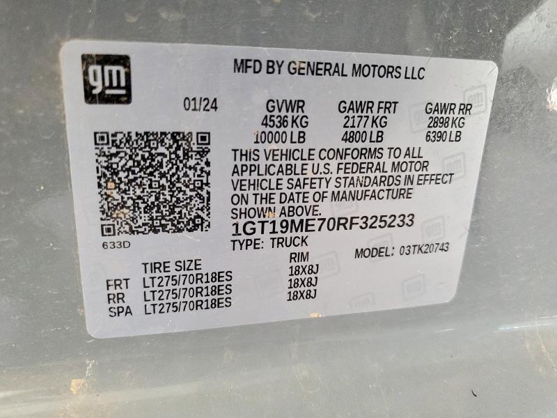 2024 GMC SIERRA K25 - 1GT19ME70RF325233