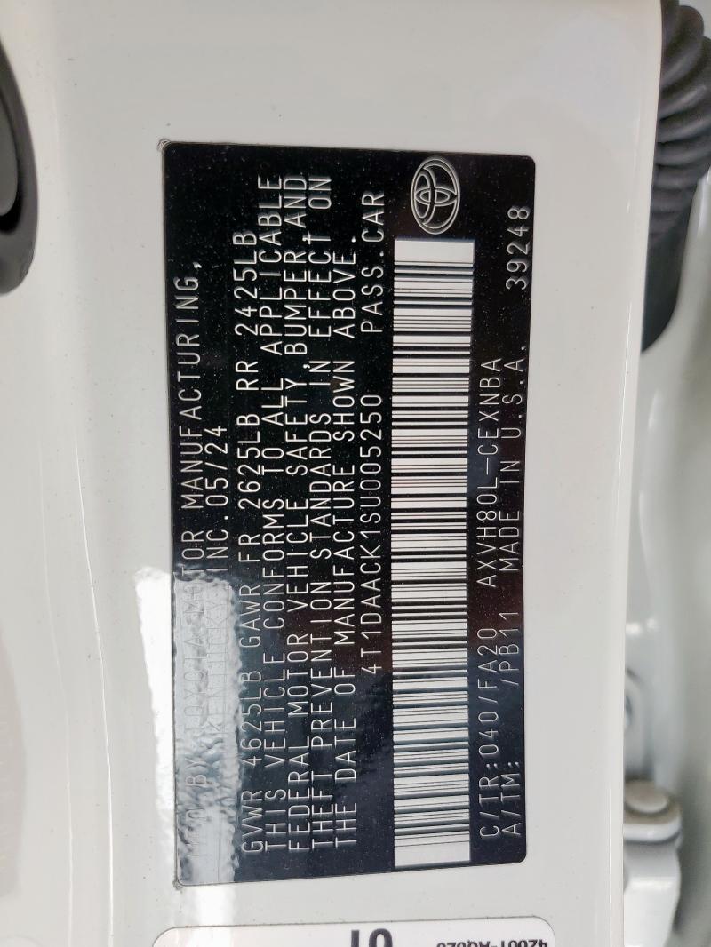 2025 TOYOTA CAMRY XSE 4T1DAACK1SU005250
