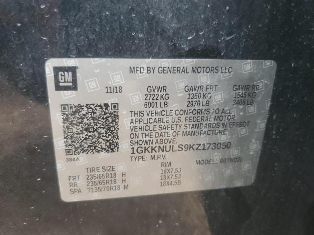 2019 GMC ACADIA SLT 1GKKNULS9KZ173050
