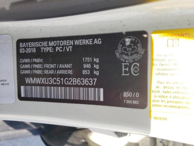 2016 MINI COOPER S WMWXU3C51G2B63637