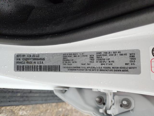 2021 RAM 1500 BIG H 1C6SRFFTXMN649906