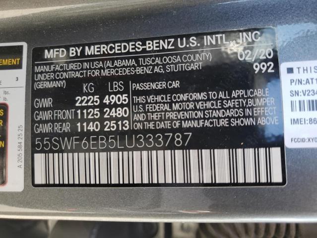 2020 MERCEDES-BENZ C 43 AMG 55SWF6EB5LU333787