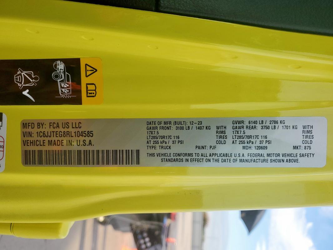 2024 JEEP GLADIATOR 1C6JJTEG8RL104585