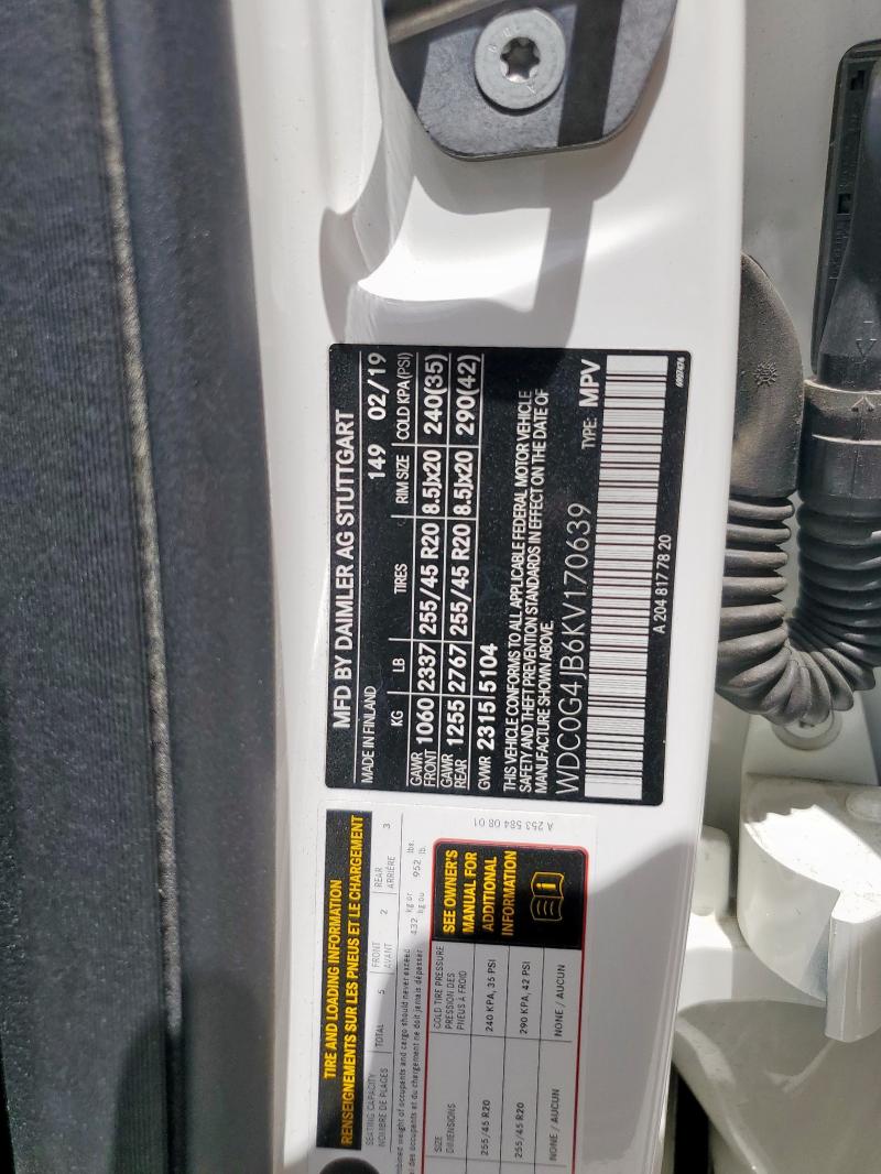 2019 MERCEDES-BENZ GLC 300 WDC0G4JB6KV170639