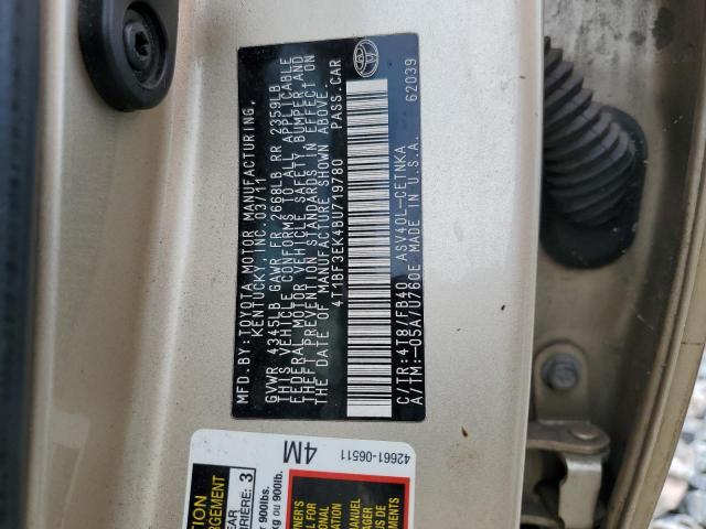 2011 TOYOTA CAMRY BASE - 4T1BF3EK4BU719780