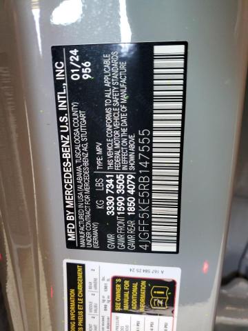 2024 MERCEDES-BENZ GLS 450 4M 4JGFF5KE5RB147555