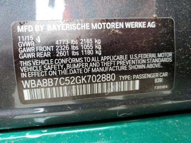 2016 BMW 340 XI WBA8B7C52GK702880