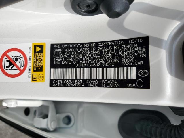 2018 LEXUS ES 300H JTHBW1GG8J2194040