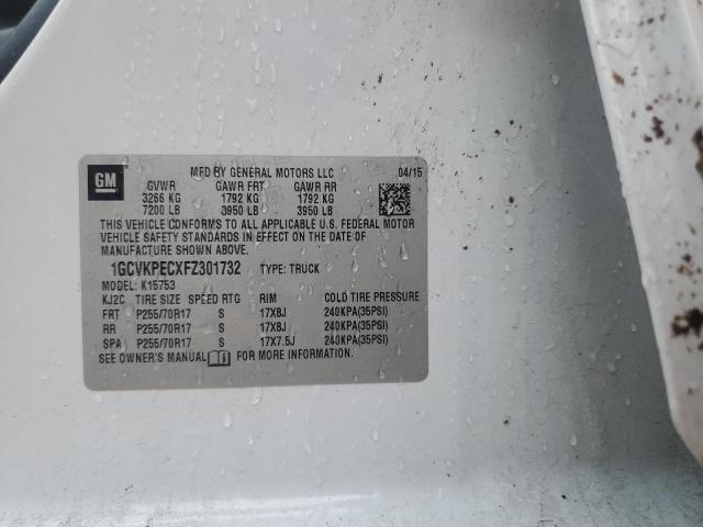 2015 CHEVROLET SILVERADO 1GCVKPECXFZ301732