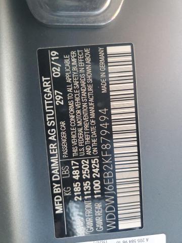 2019 MERCEDES-BENZ C 43 AMG WDDWJ6EB2KF879494