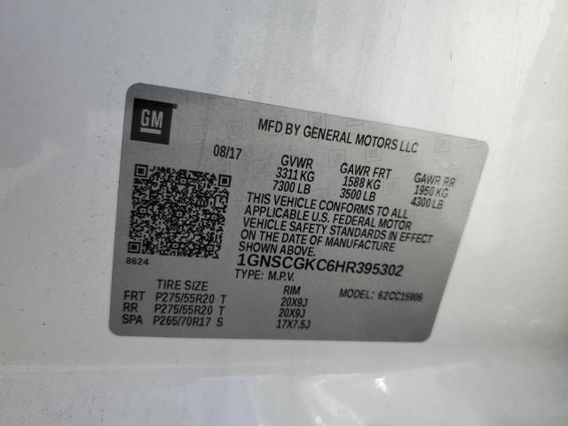 2017 CHEVROLET SUBURBAN C 1GNSCGKC6HR395302