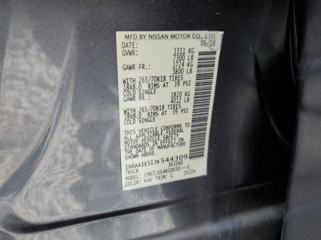 2018 NISSAN TITAN SV - 1N6AA1E51JN544309