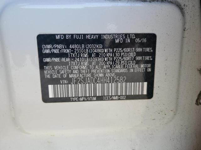 2017 SUBARU FORESTER 2 JF2SJADC4HH412582