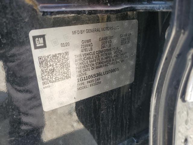 2020 CHEVROLET IMPALA PRE 1G1105S36LU109805