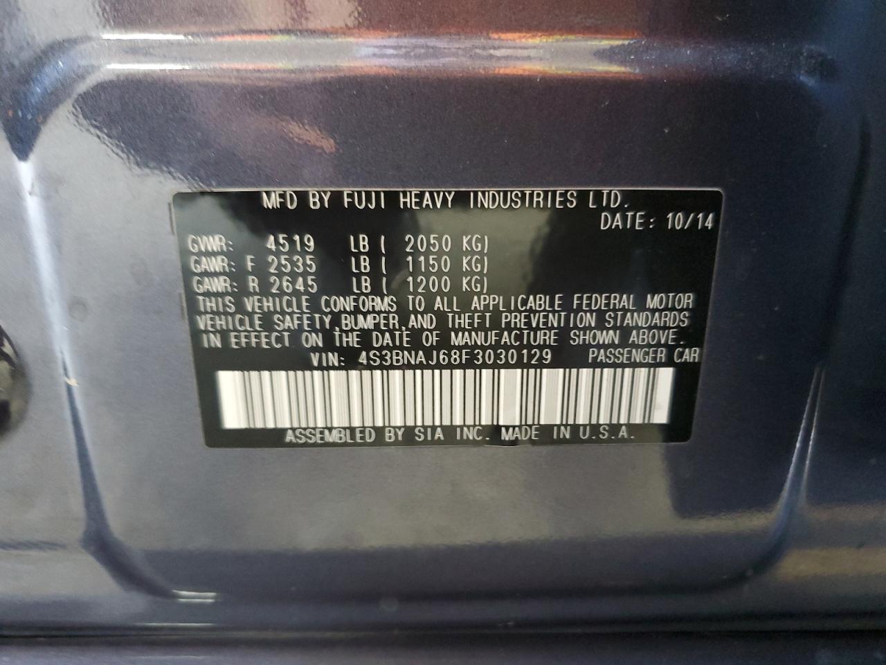 SUBARU LEGACY 2.5I LIMITED