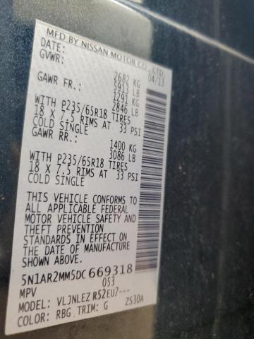 2013 NISSAN PATHFINDER - 5N1AR2MM5DC669318
